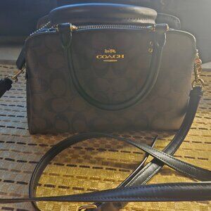 Coach Mini Lillie Carryall In Signature Canvas BROWN